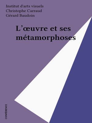 cover image of L'œuvre et ses métamorphoses